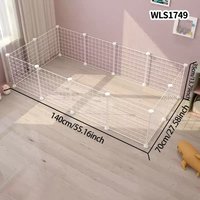 Modular Metal Mesh Pet Enclosure for Home Use, Indoor Protective Fence for Small Dogs, Cats, and Rabbits, DIY Free Assembly Pet Playpen