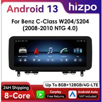 10,25" Radio samochodowe Hizpo Android dla Mercedes Benz W204 S204 2018 - 2010 C-Class NTG4.0 Inteligentny system RDS DSP GPS AUX CarPlay