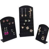 12/24/36 Pairs Plastic Earring Display Stand Earring Stud Storage Rack Black L-shaped Earring Organizer Jewerly Standing Holder