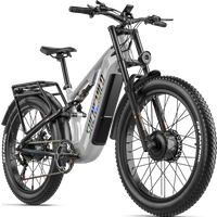 AliExpress NONE Shengmilo S600 Pro Adult Electric Bike Dual Motor Mountain E Bike 48V 25AH Battery 26 Inch Fat Tires All-Terrain E Bicycle Men's Electric Bicycle