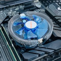 CPU Air Cooler Computer Blue Light 3PIN PC Radiator for Intel LGA1151 1150 1155 1156 1700 1366 1200 AMD AM3 AM4 AM5 Ventilador