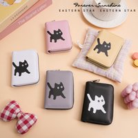 Women Cute Cat Wallet Small Zipper Girl Wallet Brand Designed Pu Leather Women Coin Purse Female Card Holder Wallet Billetera