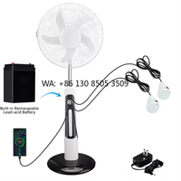 16 /18 Inches Rechargeable Stand Fan with Dc Home 12V Air Cooling Motor Lithium Battery & Remote Control Solar Powered DC Solar