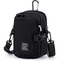 Men Mini Crossbody Sling Messenger Bag, Waterproof Zipper Multi Pocket Bag for Outdoor Travel Sports Hiking Daily Casual Use