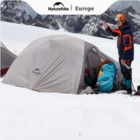 Naturehike Outdoor Tent 1- 3 Person 210T/ 20D Silicone Fabric Double-layer Camping Tent Ultralight Family Tent Aluminum Pole