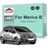 17Pcs Canbus LED Interior Light Bulb Kit For Opel Vauxhall Meriva B 2011 2012 2013 2014 2015 2016 2017 Car Reading Trunk Lamp