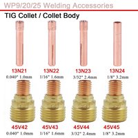 1,0/1,6/2,4/3,2 mm TIG Kleiner Spannzangenkörper Gaslinse 13N21 13N22 13N23 13N24 45V42 45V43 45V44 45V45 für TIG WP9 20 25 Brenner