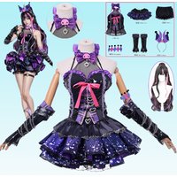 Game Tessa Cosplay Kuromi COstume Cosplay Devil Lolita Purple Dress Wig Set Party Role Play Outfit for Woman clothing
