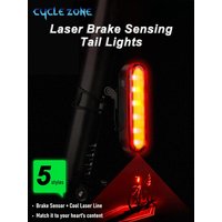 AliExpress cycle zone Smart Laser Brake Sensing Bike Taillight Type-C Rechargeable Bicycle Rear Light High Visibility for MTB Road Cycling Bike Light