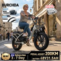 BURCHDA 2026 NEUES U8 City Elektrofahrrad 48V31.5AH Lithium-Batterie E-Bike 20 Zoll 4.0 Fat Tire Elektrofahrrad für Erwachsene