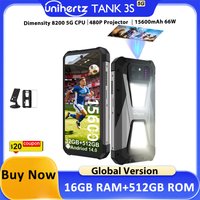 Unihertz Tank 3S 8849 Robustes Smartphone mit Projektor 24/32GB 256/512GB Dimensity 8200 Handy 15600mAh 66W Telefon