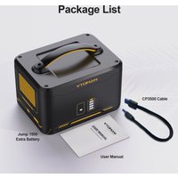 VTOMAN 1548Wh LiFePO4 Batterie, Jump 1500 Zusatzbatterie, (zur Verwendung mit JUMP1500X / JUMP2200)