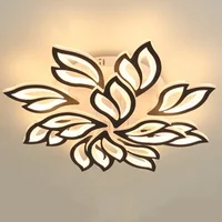 Plafonnier LED Minimaliste Moderne 2026, Lustre Créatif Nordique en Acrylique Feuille d'Érable pour Chambre, Salle à Manger, Cuisine, Éclairage Intérieur