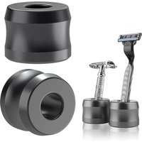 Safety Razor Stand, Aluminum Alloy Men's Shaving Stand for Bathroom Countertops Men's Metal Manual Beard Shaver Holder