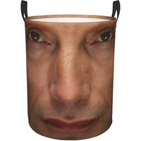 Custom Mads Mikkelsen Face Laundry Basket Foldable Hannibal TV Show Toy Clothes Hamper Storage Bin for Kids Nursery