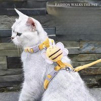Pet Harnesses Leash Set Cute Bee Animals Shape Dog Cat Harnesses Soft Adjustable Outdoor Walking Anti-lost Puppy Leash Supplies