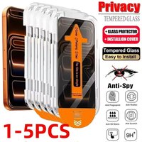 1-5pcs Dust Free Installation Privacy Screen Protector For IPhone 17 16 15 14 11 12 13 Pro Max 16Plus XR Air Anti-spy Glass Box