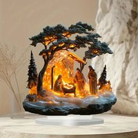 Nativity Ornament For Home Decoration Clean Patterns And Long-lasting Colors Statue Decoration