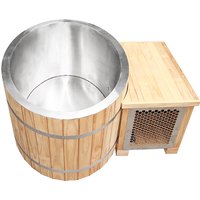 Modern Design Stainless Ceramic Barrel Hot Tub Outdoor Cold Plunge Unit Cooled Water Bucket Chiller Praiser Tub