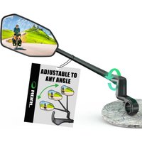 Easydo Mirror for Bicycle Ultra Clear Bike Mirror Bar End with Wide Range Back Sight Adjustable Handlebar Left Right Mirror