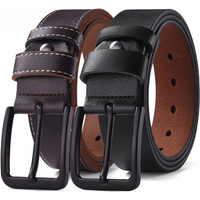 Men's Genuine Leather Pin Buckle Waistband Large Size 105-140 150 160 170cm Cowhide Retro Belt Handmade Casual Trend Waist Strap