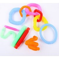10/20PCS Colorful Telescopic Tubes Fidget Toys Plastic Sensory Pop Tubes Stress Relief Toys Adults Decompression Kids Toys Gifts