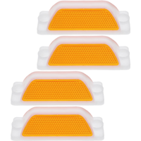 4 Pcs Sign Reflective Delineator Driveway Reflectors Trapezoidal Road Markers Pavement Guardrail Delineators