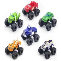 6Pcs Racing Car Blaze Monster Diecast Toy Russia Miracle Crusher Truck Toys Vehicle Car Transformation Toys Best Gifts For Kids