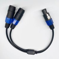 Speakon Splitter 1 To 2 Splitter Y Cable Speaker Break Out Cable Speakon Female Male To Dual Male Extension SOUND Cable