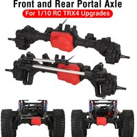 Metal RC Portal Axles 1/10 Front and Rear axle with T-lock Differential for Traxxas TRX-4 Axle RC Car Upgrades Parts