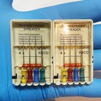 10BOXES Dental Tapered Finger Spreader File 25mm #ABCD SSt Endo Root Canal Files Hand Use Endodontic Dentistry Instruments