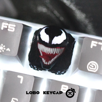 Venom Movie Anime Peripheral Hero Personality Design Resin Art Light Transmission Keycaps Keyboards Accessories Peripherals Esc