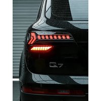 For Audi Q7 4L 2006-2015 Taillights Assembly Upgrade LED Accessories,Startup Effect,Streamer Turn Light,Plug and Play,Black-red