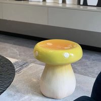 Mushroom Shoe Bench Entryway Stool for Living Room Small Ottoman Seat Low Tea Table Footstool Housewarming Gift Idea Home Decor