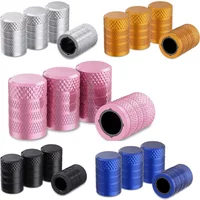 Tire Valve Stem Caps 4pcs Aluminum Tire Valve Cap Set Corrosion Resistant Stem Covers for Cars Trucks Motorcycles SUVs and Bikes