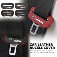 Car Seat Belt Buckle Cover Leather Protector Anti-collision Case For Mazda 3 6 CX5 2 CX3 CX9 MX5 RX8 Axela Demio Atenza MS