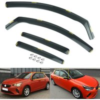 4pcs Tint Side Window Wind Rain Sun Guard Deflectors Protector Sheet Tea translucent For Opel Vauxhall Corsa F 2019-Up