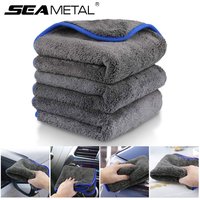 SEAMETAL 1200GSM serviette en microfibre pour lavage de voiture 40x40cm séchage des détails de voiture chiffon de lavage automatique chiffons en microfibre pour accessoires de voiture