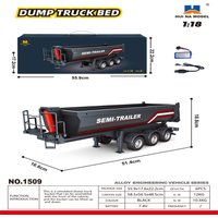 2025 New 1509 Huina Remote Control Truck Model Trailer Alloy Car Toy Full Scale 501D Trailer image 4