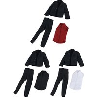 1/12 Action Figure Clothes Men's Suit, Business Fashion Doll Costume Accessories, Dress up Miniature Clothing for 6" Male Dolls