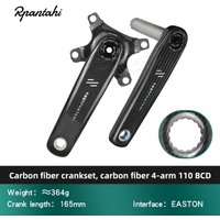 AliExpress NONE RPANTAHI Carbon Fiber Road Bicycle Crankset 24mm Titanium Alloy Axis 165mm/170mm EASTON Straight Install Suitable for Shimano