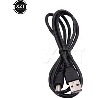 BLACK 1M USB Port To 5.5 x 2.1mm 5V DC Barrel Jack Power Cable Connector For Small Electronics Devices