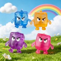 Cube Little Square Monster Squeeze TPR Slow Rebound Decompression Toy Soft Fidget Stress Squishy Pocket-Size Sensory Desk Toy