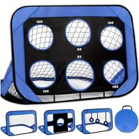 4 Modes Pop Up Soccer Goal Net 4 in 1 Foldable Football Goal Indoor Outdoor for Improving Passing and Shooting Accuracy