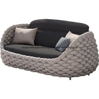 Outdoor Sofa Courtyard Villa Balcony Rattan Chair Outdoor Terrace Garden Rattan Single Waterproof Sofa Combination