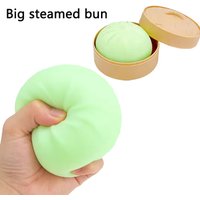 8.5cm Colorful Dumpling Squishes Stress Balls Fidget Sensory Toys Food Squishies Simulation Bun with Steamer Squeeze Dough Gifts