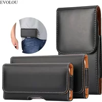 Leather Phone Belt Case for Iphone 16 Pro Max 16E 12 13 Mini 14 15 Pro Plus XS MAX XR Belt Clip Waist Bag Magnetic Vertical Case