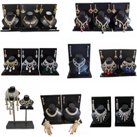 Bjd Doll Jewelry Luxury Bjd 1/6 Miniature Rhinestone Earrings Necklace Ring Doll Decorated with Doll Jewelry Accessories