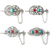 Viking Norse Hair Ornament Retro Women Gems Hairpin Chinses Style Hair Accessories Beauty Styling Tools