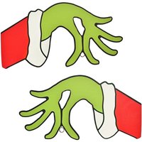 New Christmas Decorations Christmas Wooden Door Hanging Door Tag Christmas Grinch Wreath Home Mall Decorations
